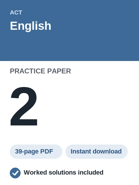 ACT English Practice Paper 2