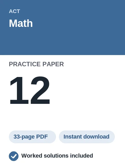 ACT Math Practice Paper 12