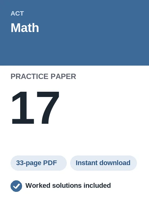 ACT Math Practice Paper 17