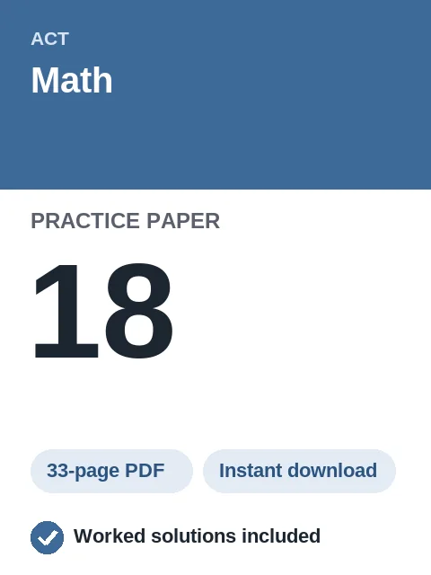 ACT Math Practice Paper 18