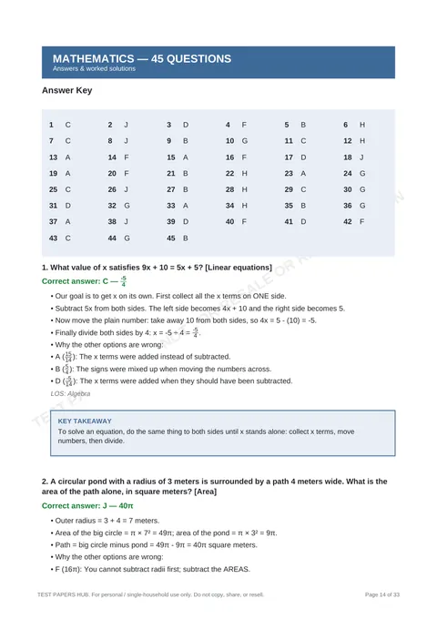 Solutions preview