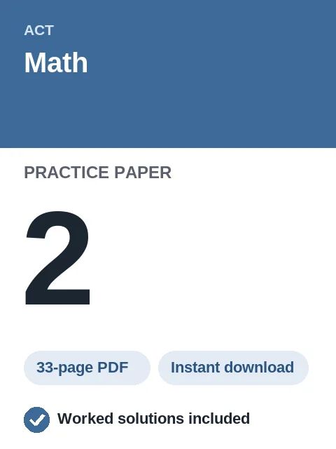 ACT Math Practice Paper 2