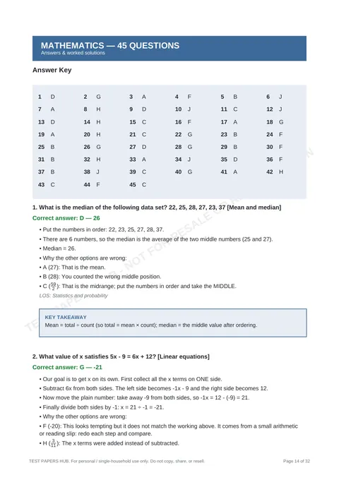 Solutions preview
