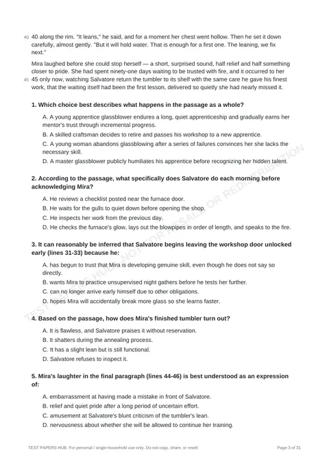 Questions preview
