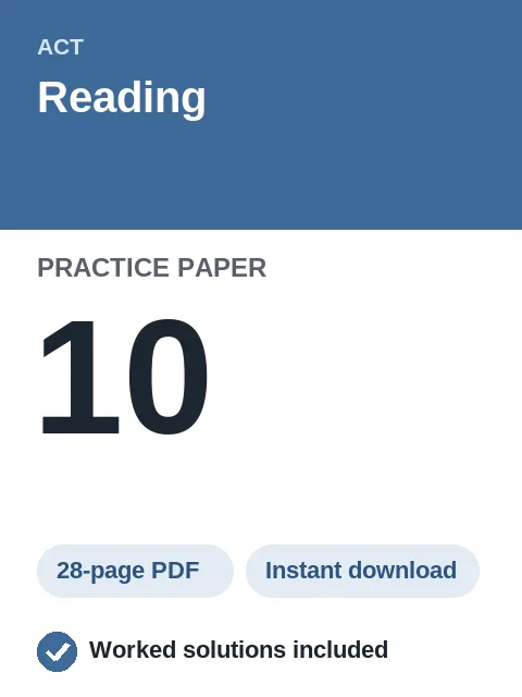 ACT Reading Practice Paper 10