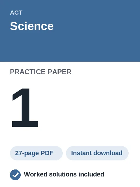 ACT Science Practice Paper 1
