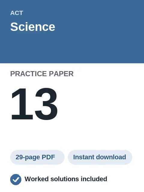 ACT Science Practice Paper 13