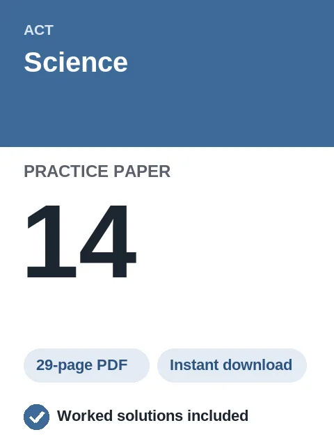 ACT Science Practice Paper 14