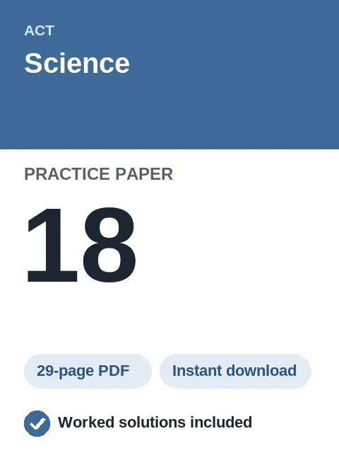 ACT Science Practice Paper 18