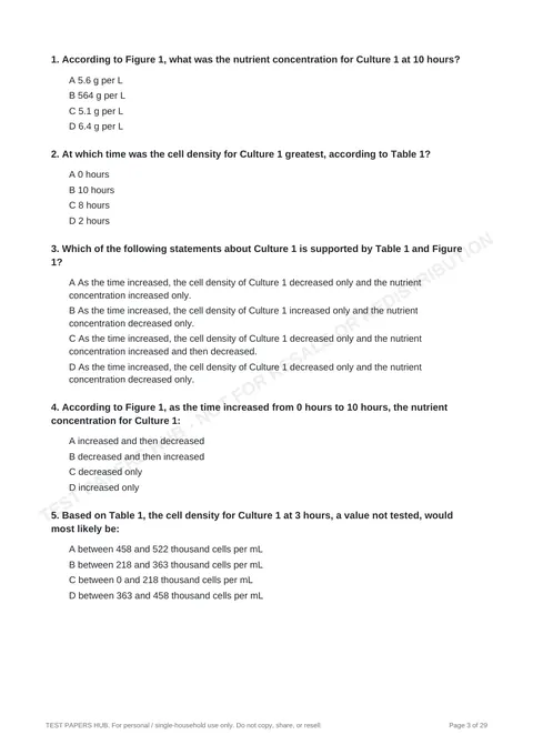 Questions preview