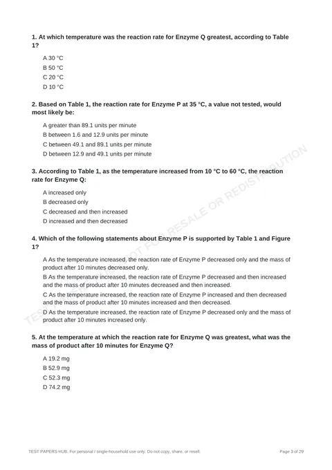 Questions preview