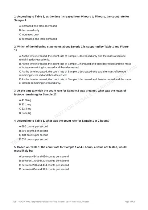 Questions preview