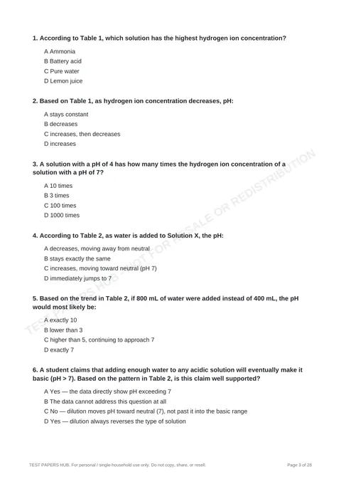 Questions preview