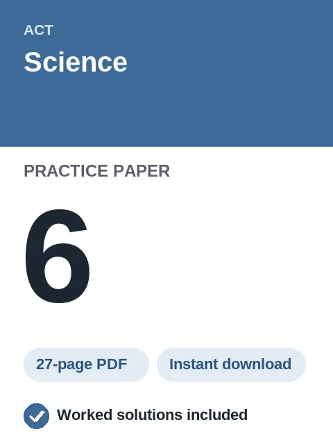 ACT Science Practice Paper 6