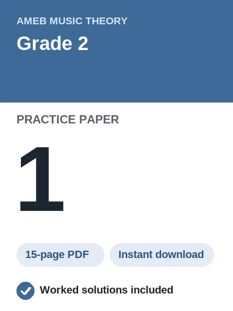 AMEB Music Theory Grade 2 Practice Paper 1
