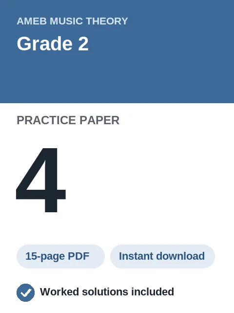 AMEB Music Theory Grade 2 Practice Paper 4