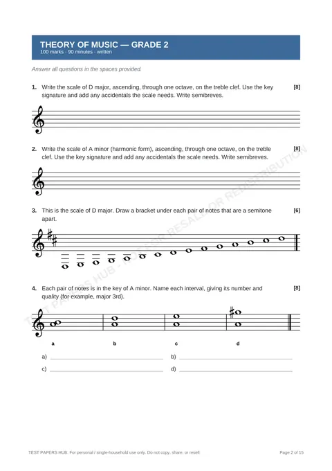 Questions preview