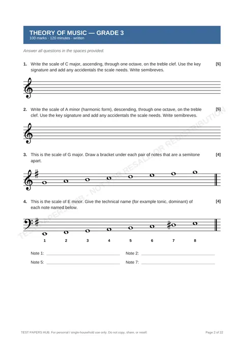 Questions preview