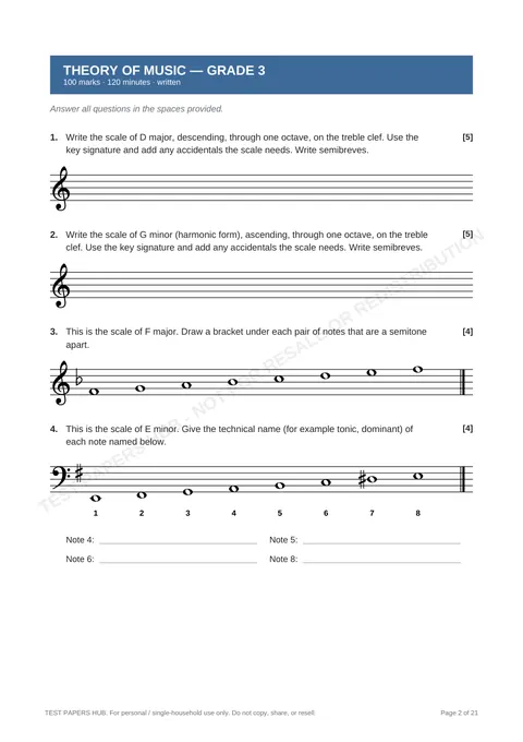 Questions preview