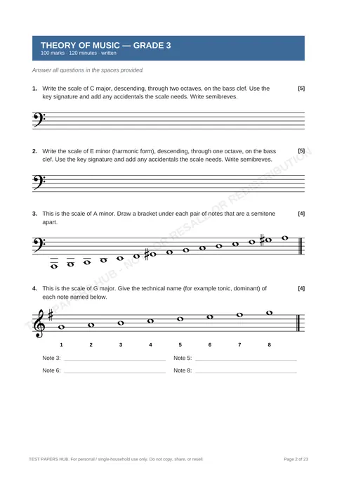 Questions preview