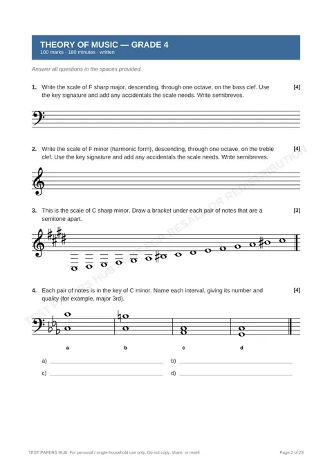 Questions preview