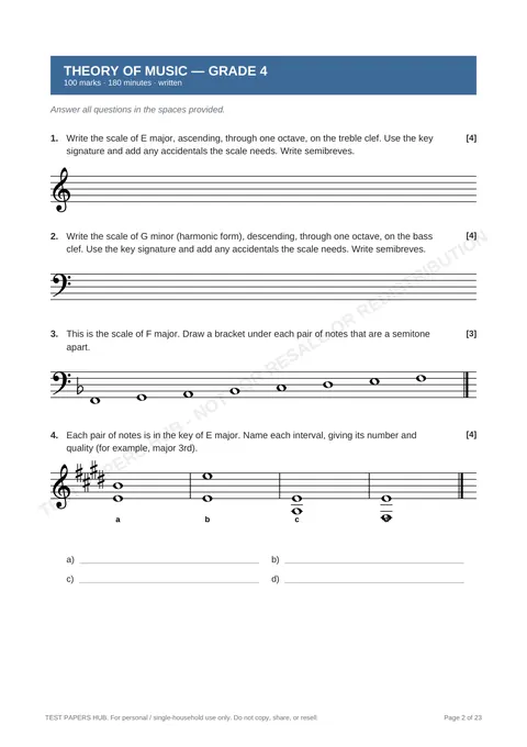 Questions preview