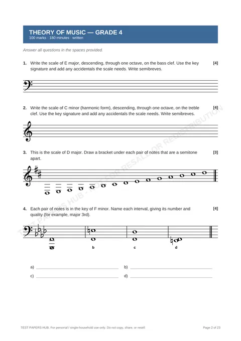 Questions preview