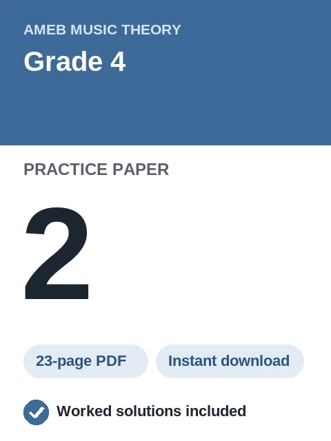 AMEB Music Theory Grade 4 Practice Paper 2