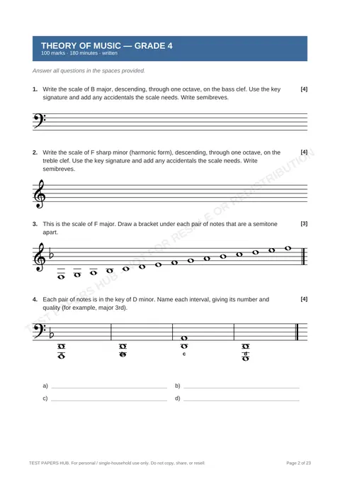Questions preview