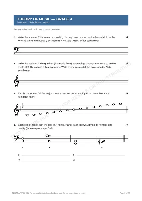 Questions preview