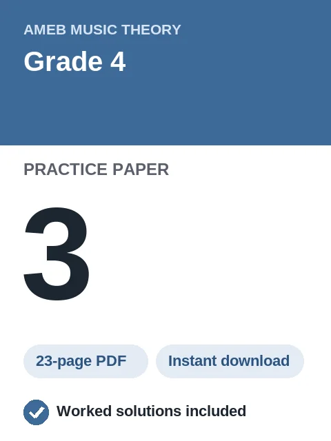 AMEB Music Theory Grade 4 Practice Paper 3