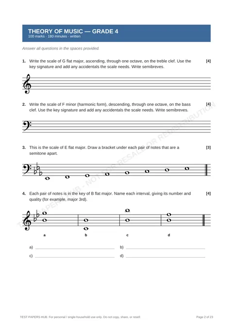 Questions preview