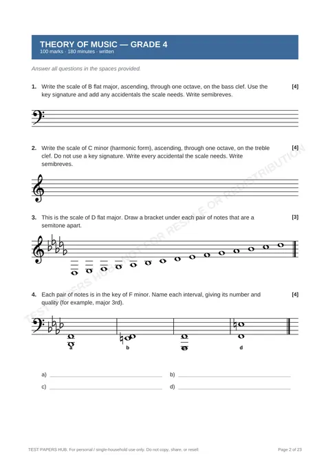 Questions preview