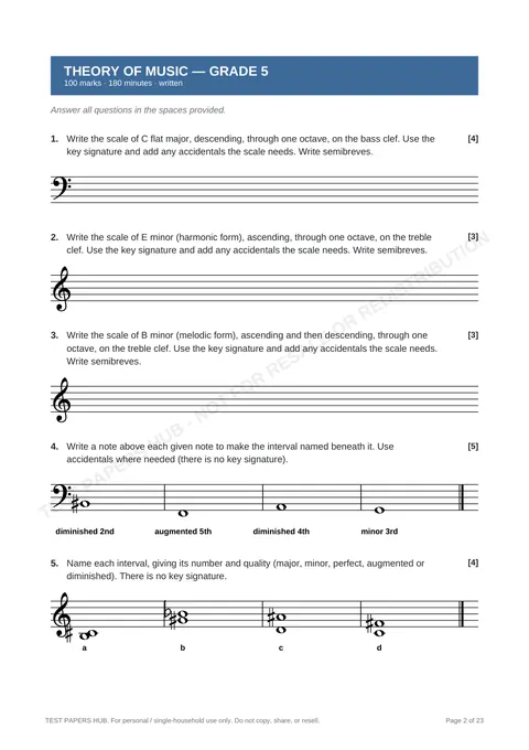 Questions preview