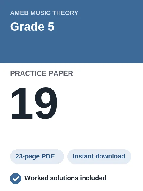 AMEB Music Theory Grade 5 Practice Paper 19