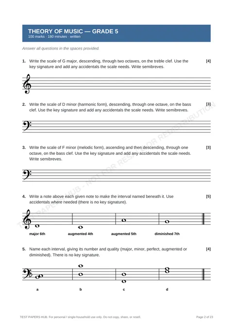 Questions preview