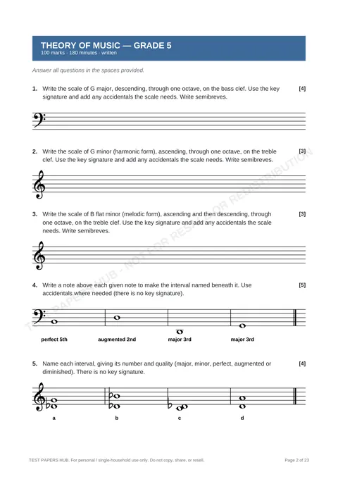 Questions preview