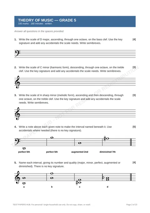 Questions preview