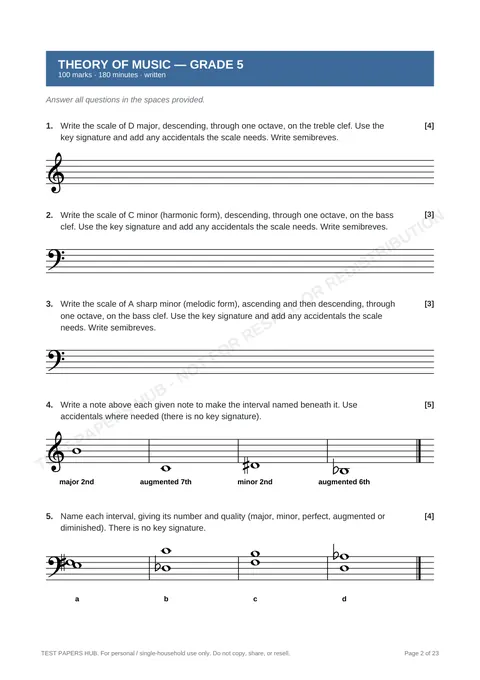 Questions preview