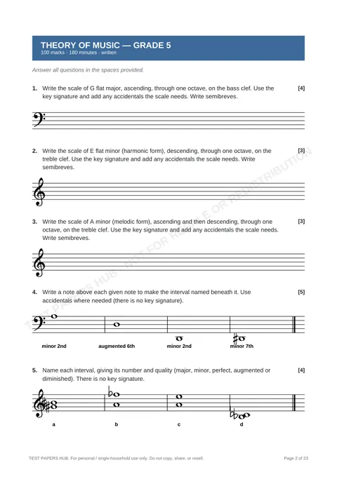 Questions preview