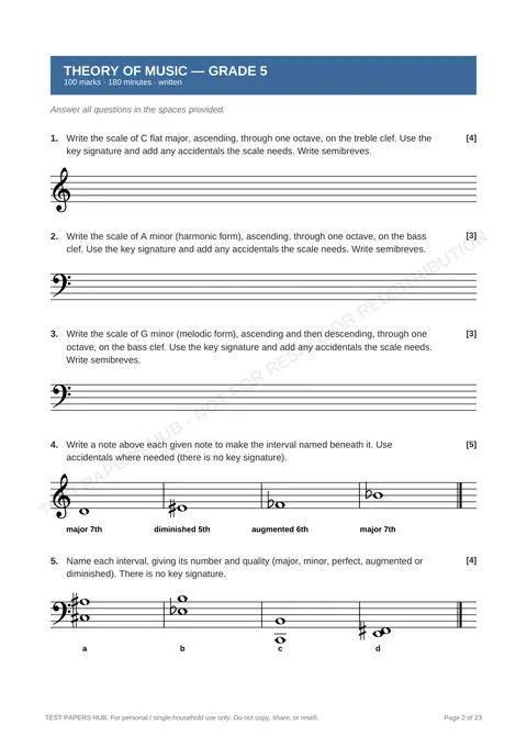 Questions preview