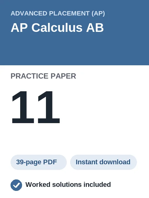 AP Calculus AB Practice Paper 11