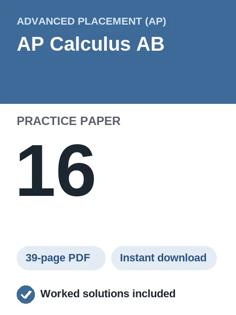 AP Calculus AB Practice Paper 16