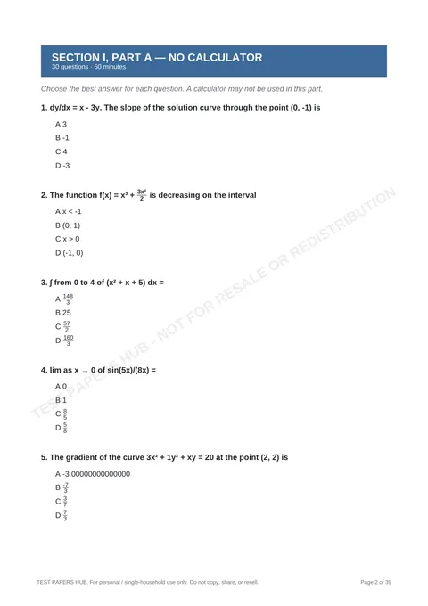 Questions preview