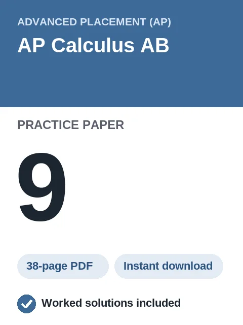 AP Calculus AB Practice Paper 9