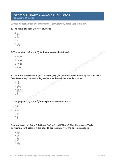 Questions preview