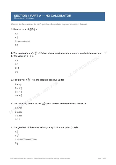 Questions preview