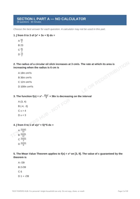 Questions preview