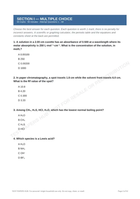 Questions preview