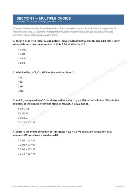 Questions preview